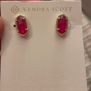 Kendra Scott Hot Pink Pendant Earrings. Never worn